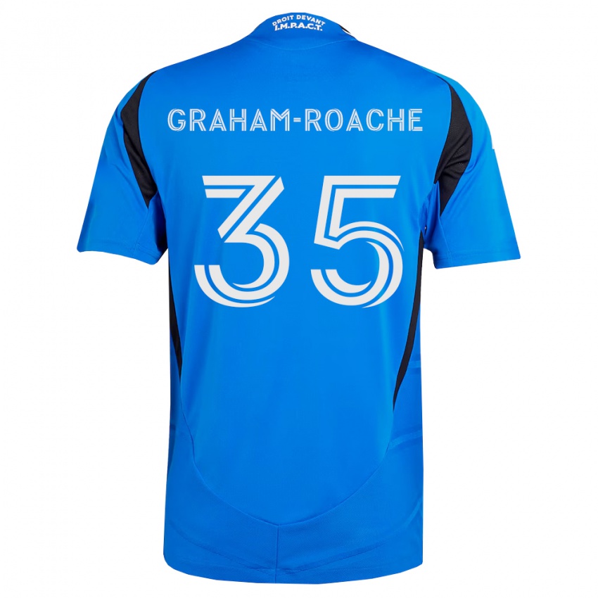 נשים Owen Graham-Roache #35 כחול לבן שחור ג'רזי ביתית 2026/27 חולצה קצרה
