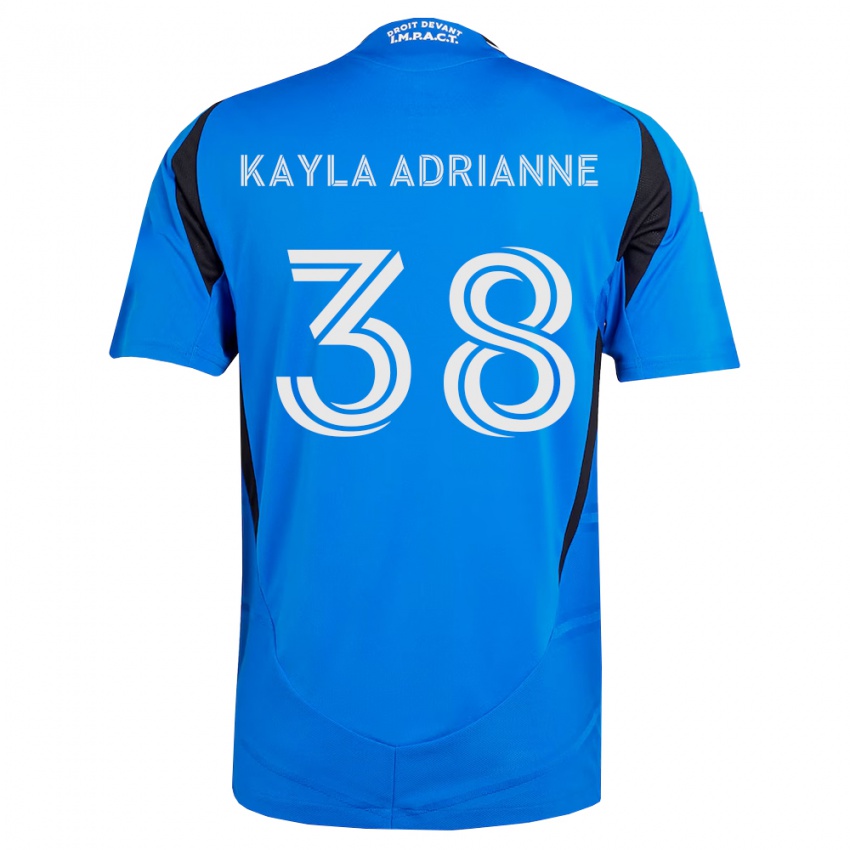 נשים Kamdem Kayla Adrianne #38 כחול לבן שחור ג'רזי ביתית 2026/27 חולצה קצרה