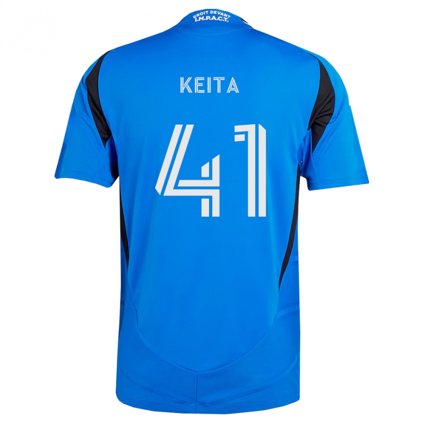 נשים Samsy Keita #41 כחול לבן שחור ג'רזי ביתית 2026/27 חולצה קצרה