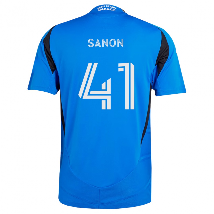 נשים Jérémy Sanon #41 כחול לבן שחור ג'רזי ביתית 2026/27 חולצה קצרה