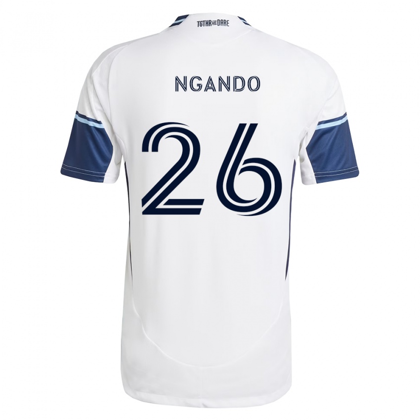 נשים J.c. Ngando #26 לבן כחול מלכותי ג'רזי ביתית 2026/27 חולצה קצרה