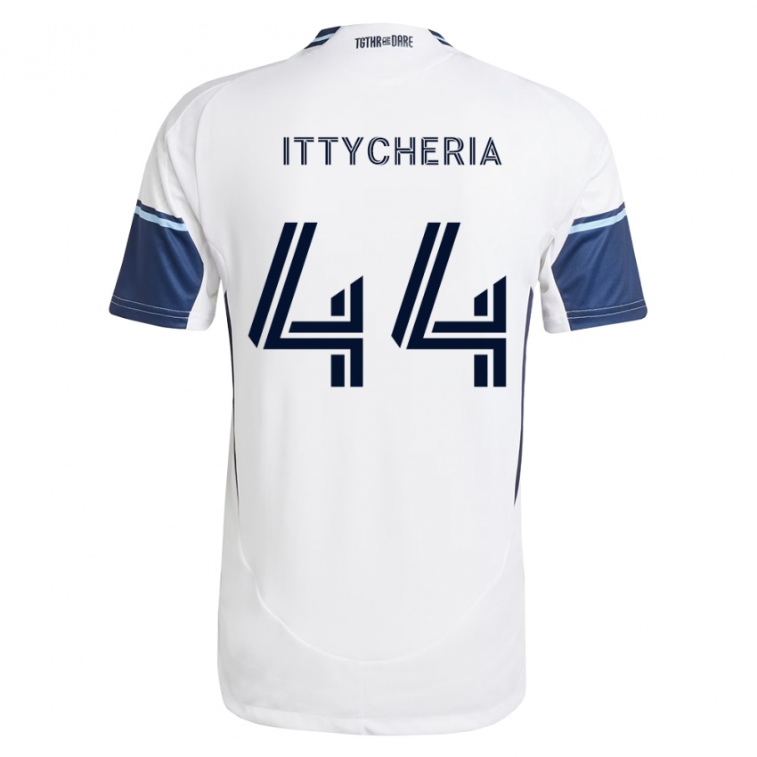 נשים Daniel Ittycheria #44 לבן כחול מלכותי ג'רזי ביתית 2026/27 חולצה קצרה