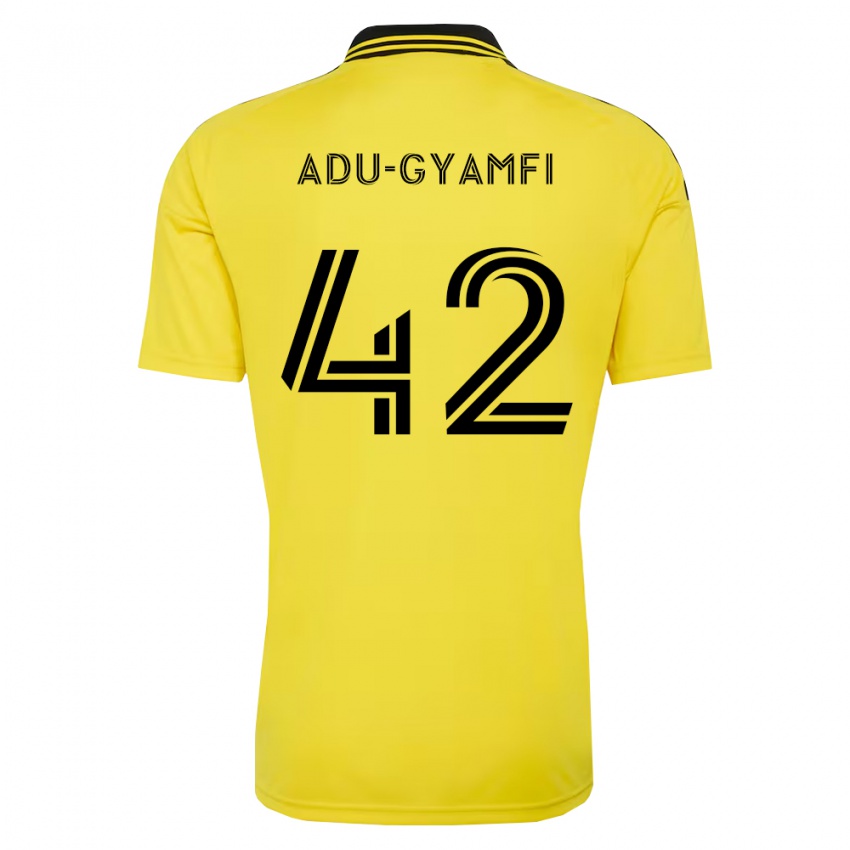 נשים Brent Adu-Gyamfi #42 צהוב שחור ג'רזי ביתית 2026/27 חולצה קצרה