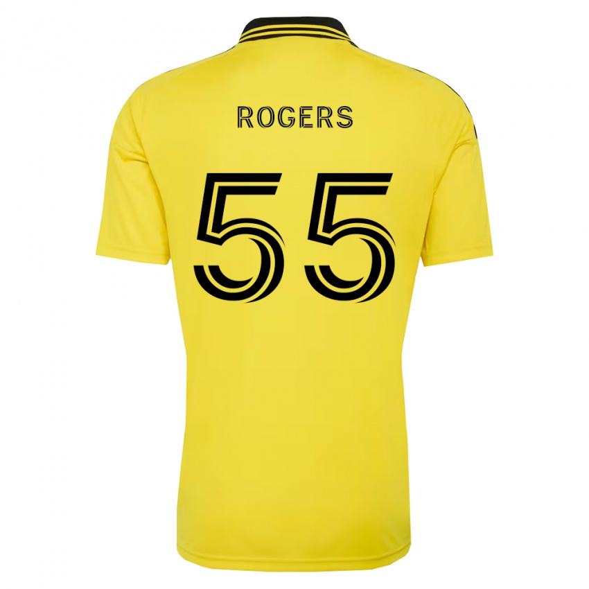 נשים Chris Rogers #55 צהוב שחור ג'רזי ביתית 2026/27 חולצה קצרה