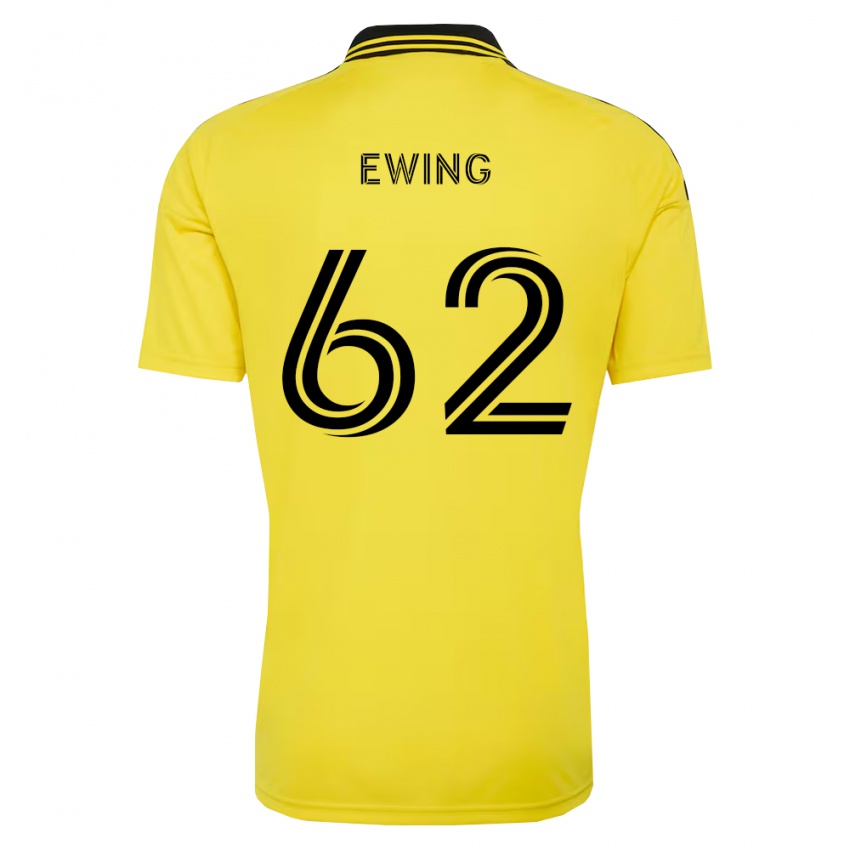 נשים Immanuel Ewing #62 צהוב שחור ג'רזי ביתית 2026/27 חולצה קצרה