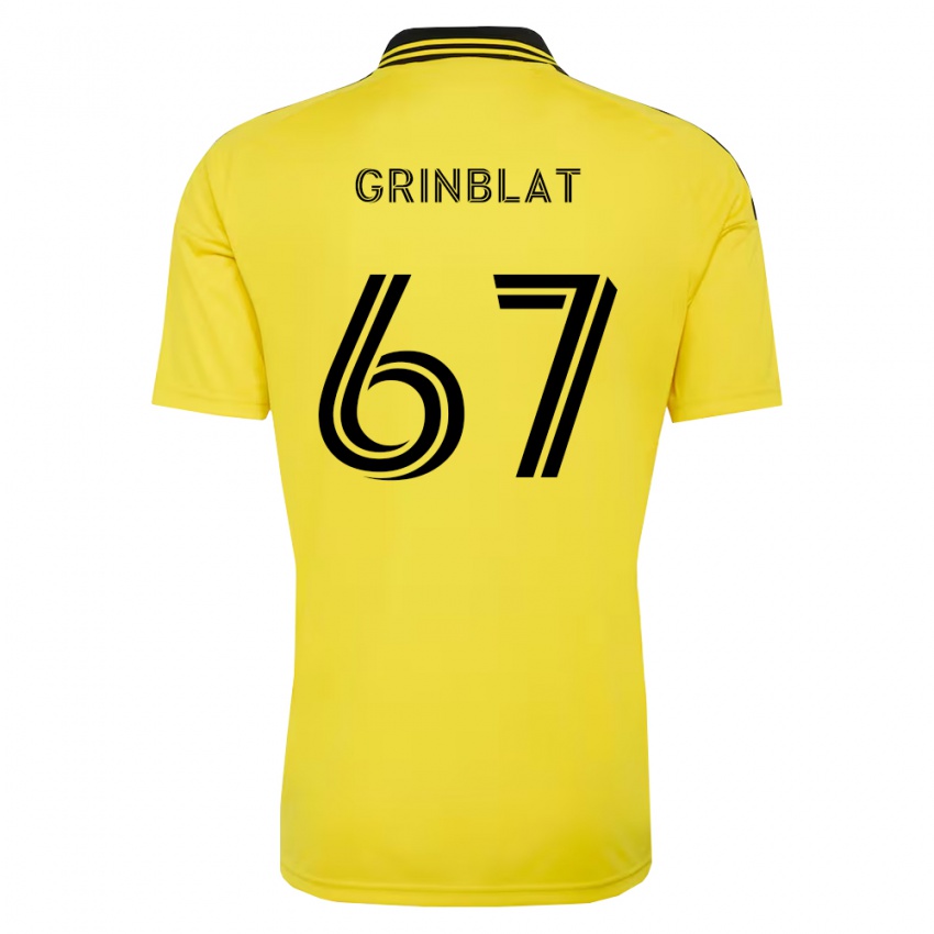 נשים Artem Grinblat #67 צהוב שחור ג'רזי ביתית 2026/27 חולצה קצרה