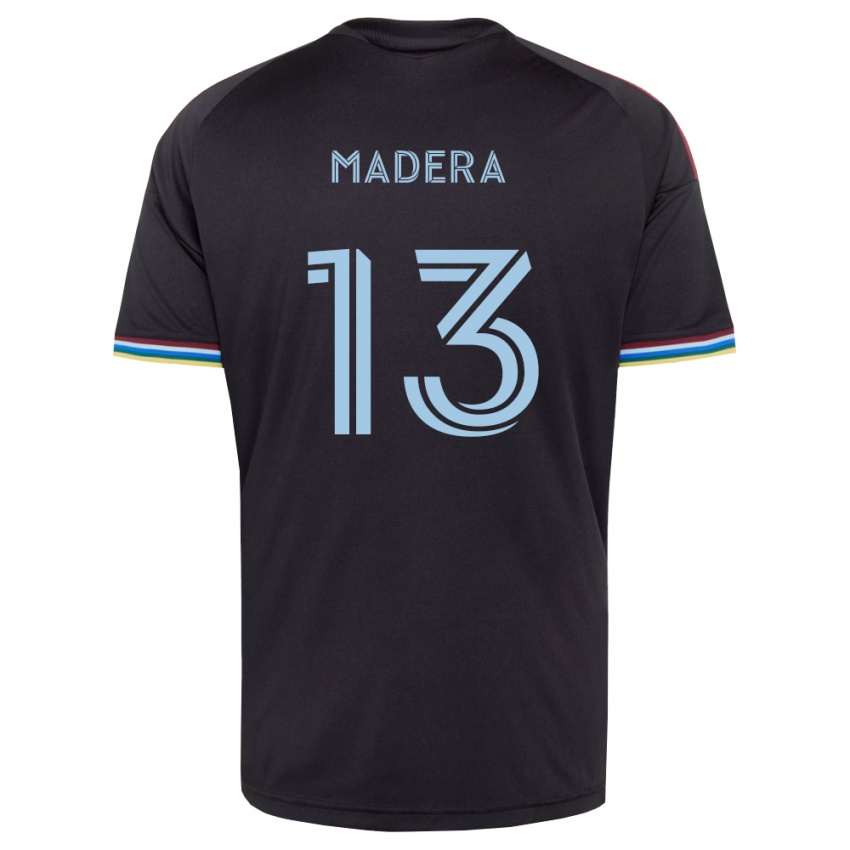 נשים Cristopher Madera #13 שחור כחול שמיים ג'רזי ביתית 2026/27 חולצה קצרה