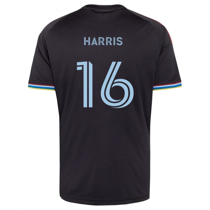 נשים Alex Harris #16 שחור כחול שמיים ג'רזי ביתית 2026/27 חולצה קצרה