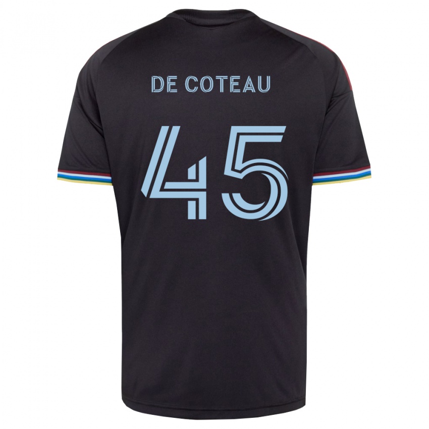 נשים Jabari De Coteau #45 שחור כחול שמיים ג'רזי ביתית 2026/27 חולצה קצרה