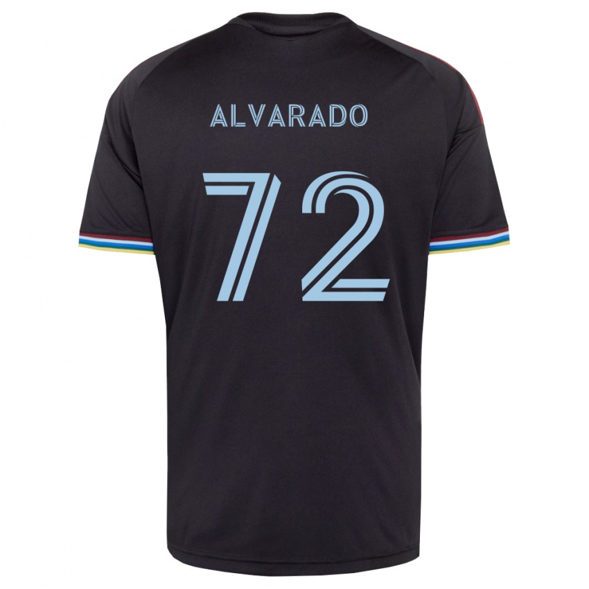 נשים Miguel Alvarado #72 שחור כחול שמיים ג'רזי ביתית 2026/27 חולצה קצרה