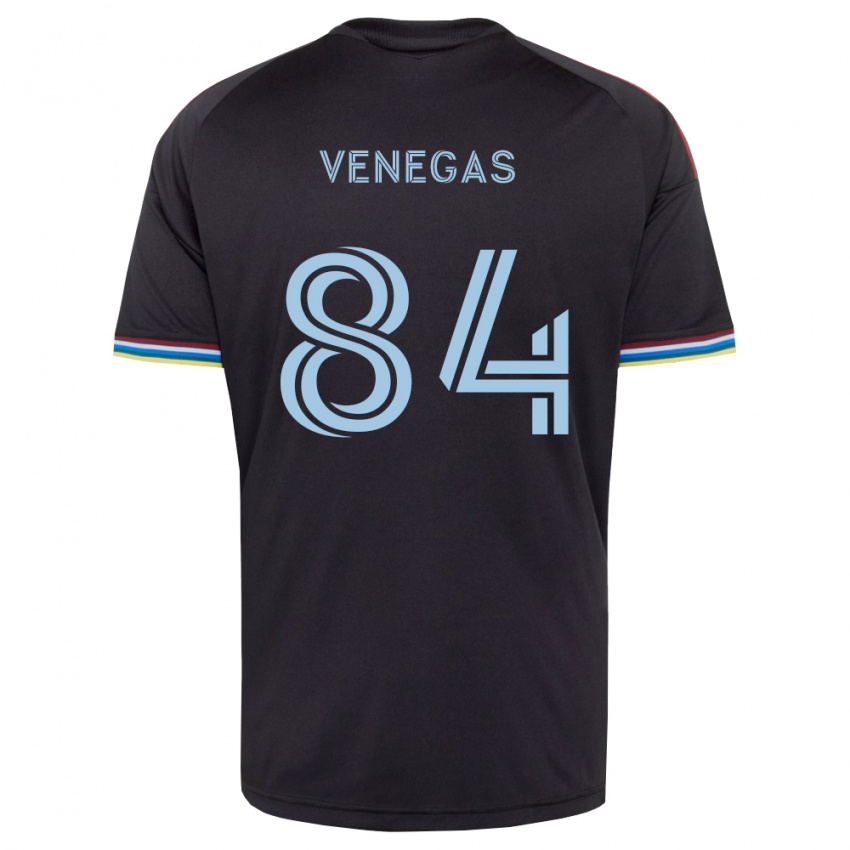 נשים Pedro Venegas #84 שחור כחול שמיים ג'רזי ביתית 2026/27 חולצה קצרה