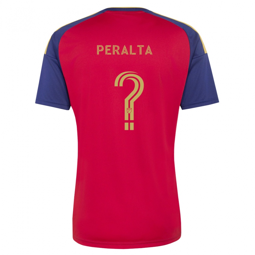 נשים Hunter Peralta #0 כחול מלכותי חום אדום ג'רזי ביתית 2026/27 חולצה קצרה