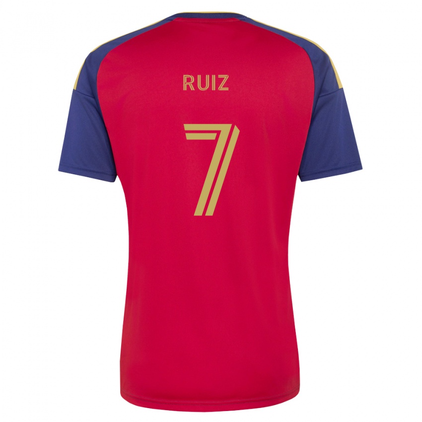 נשים Pablo Ruiz #7 כחול מלכותי חום אדום ג'רזי ביתית 2026/27 חולצה קצרה