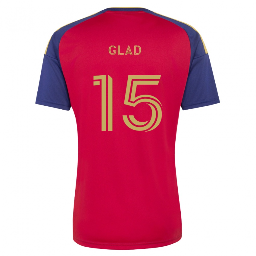 נשים Justen Glad #15 כחול מלכותי חום אדום ג'רזי ביתית 2026/27 חולצה קצרה