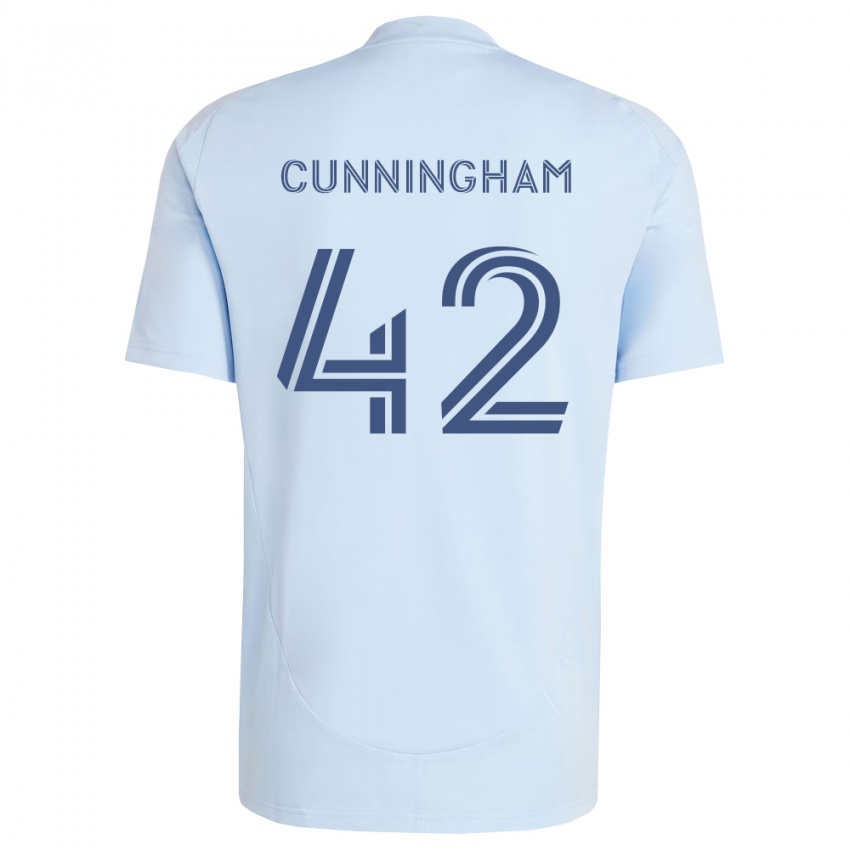 נשים Alex Cunningham #42 כחול בהיר אפור בהיר ג'רזי ביתית 2026/27 חולצה קצרה