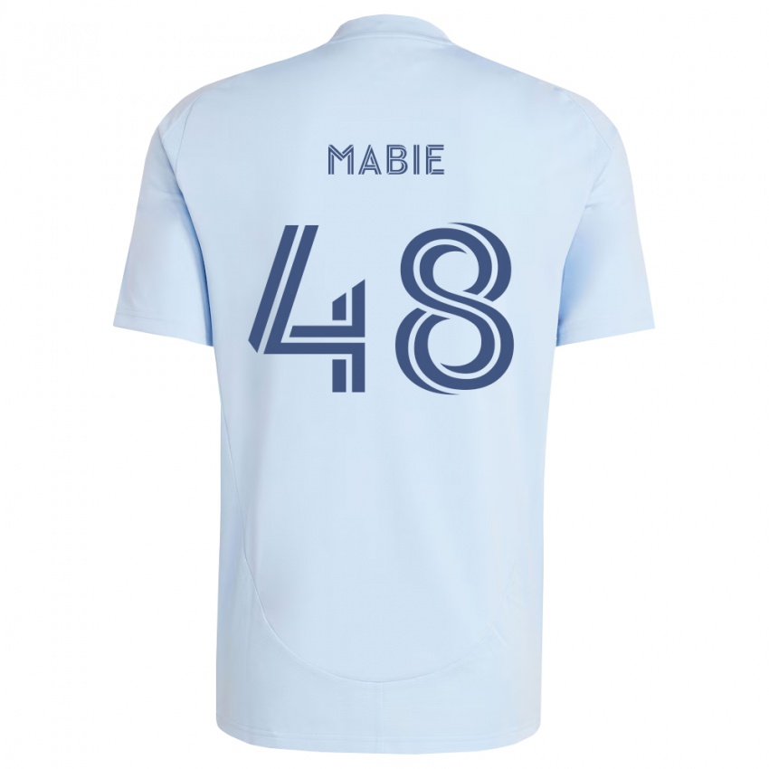 נשים Blaine Mabie #48 כחול בהיר אפור בהיר ג'רזי ביתית 2026/27 חולצה קצרה