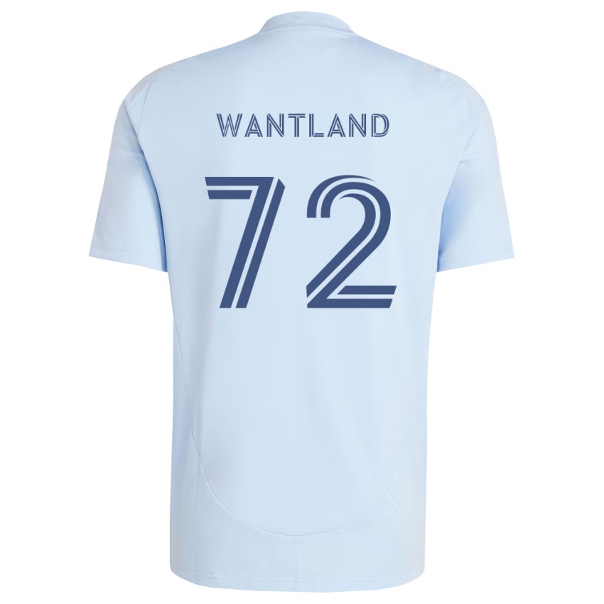 נשים Zane Wantland #72 כחול בהיר אפור בהיר ג'רזי ביתית 2026/27 חולצה קצרה