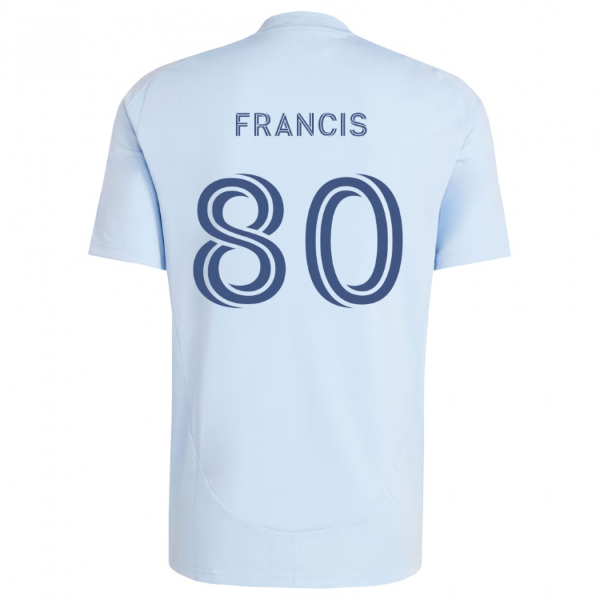 נשים Makhi Francis #80 כחול בהיר אפור בהיר ג'רזי ביתית 2026/27 חולצה קצרה