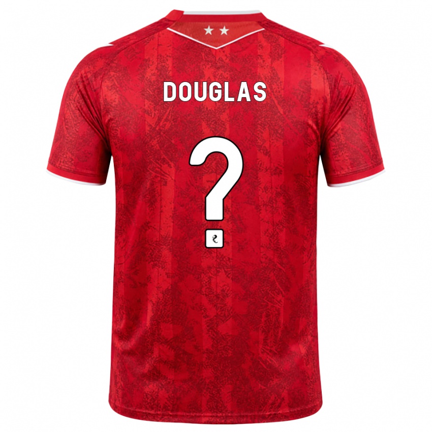 נשים Connor Douglas #0 אדום לבן ג'רזי ביתית 2026/27 חולצה קצרה