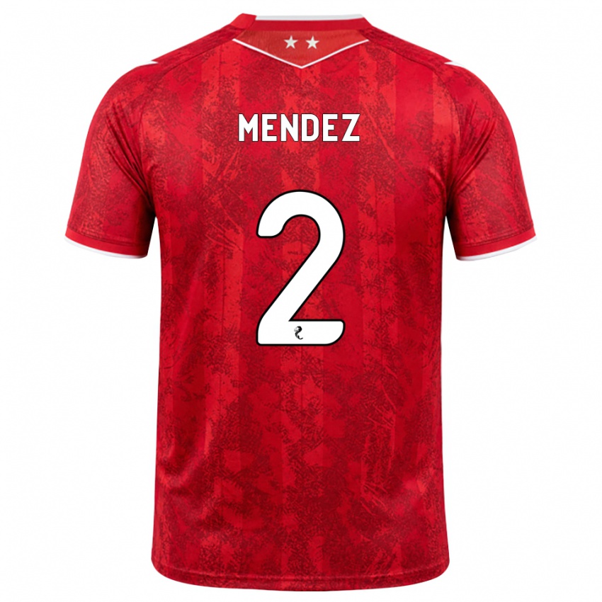 נשים Alix Mendez #2 אדום לבן ג'רזי ביתית 2026/27 חולצה קצרה