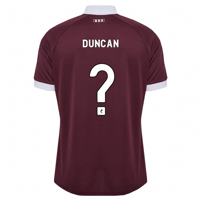 נשים Aiden Duncan #0 בורגונדי לבן ג'רזי ביתית 2026/27 חולצה קצרה