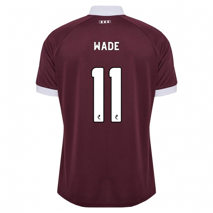נשים לורן וייד #11 בורגונדי לבן ג'רזי ביתית 2026/27 חולצה קצרה