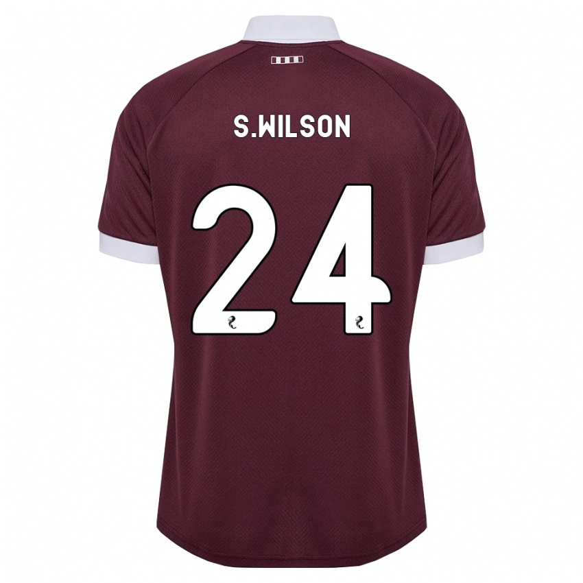 נשים Stanley Wilson #24 בורגונדי לבן ג'רזי ביתית 2026/27 חולצה קצרה נשים Stanley Wilson #24 בורגונדי לבן ג'רזי ביתית 2026/27 חולצה קצרה