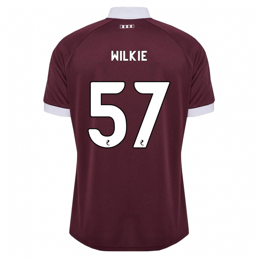 נשים Coupar Wilkie #57 בורגונדי לבן ג'רזי ביתית 2026/27 חולצה קצרה