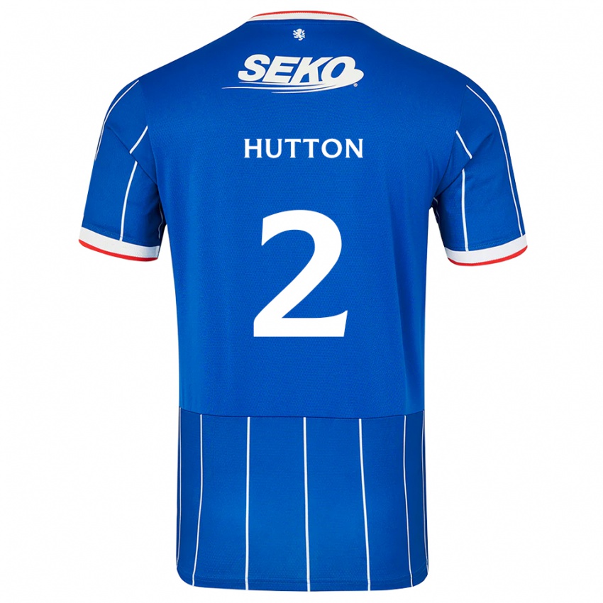 נשים Ben Hutton #2 אדום כחול לבן ג'רזי ביתית 2026/27 חולצה קצרה