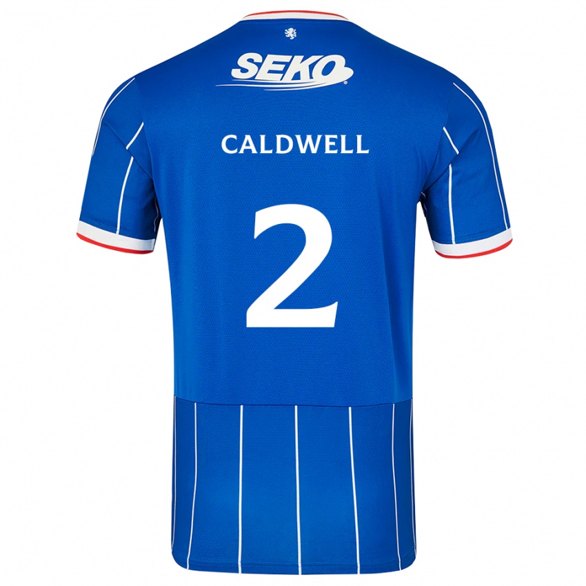 נשים Jack Caldwell #2 אדום כחול לבן ג'רזי ביתית 2026/27 חולצה קצרה