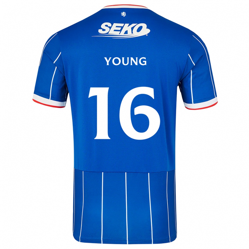 נשים Calum Young #16 אדום כחול לבן ג'רזי ביתית 2026/27 חולצה קצרה
