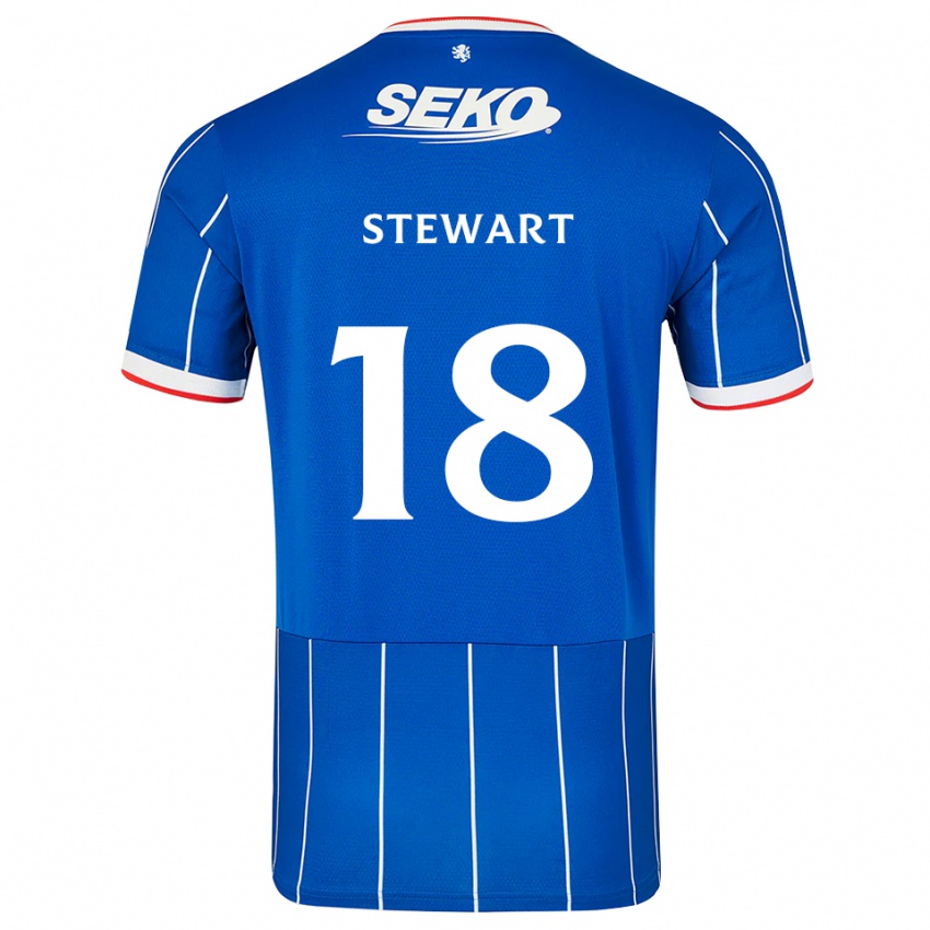 נשים Lewis Stewart #18 אדום כחול לבן ג'רזי ביתית 2026/27 חולצה קצרה