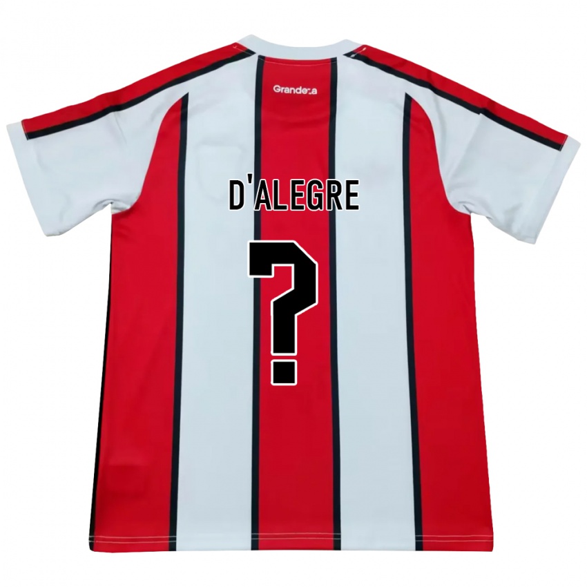 נשים Brandon D'alegre #0 לבן אדום שחור הרחק ג'רזי 2026/27 חולצה קצרה