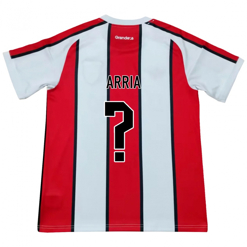 נשים Diego Arria #0 לבן אדום שחור הרחק ג'רזי 2026/27 חולצה קצרה