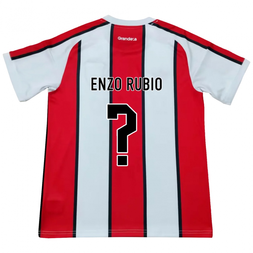 נשים Enzo Rubio #0 לבן אדום שחור הרחק ג'רזי 2026/27 חולצה קצרה
