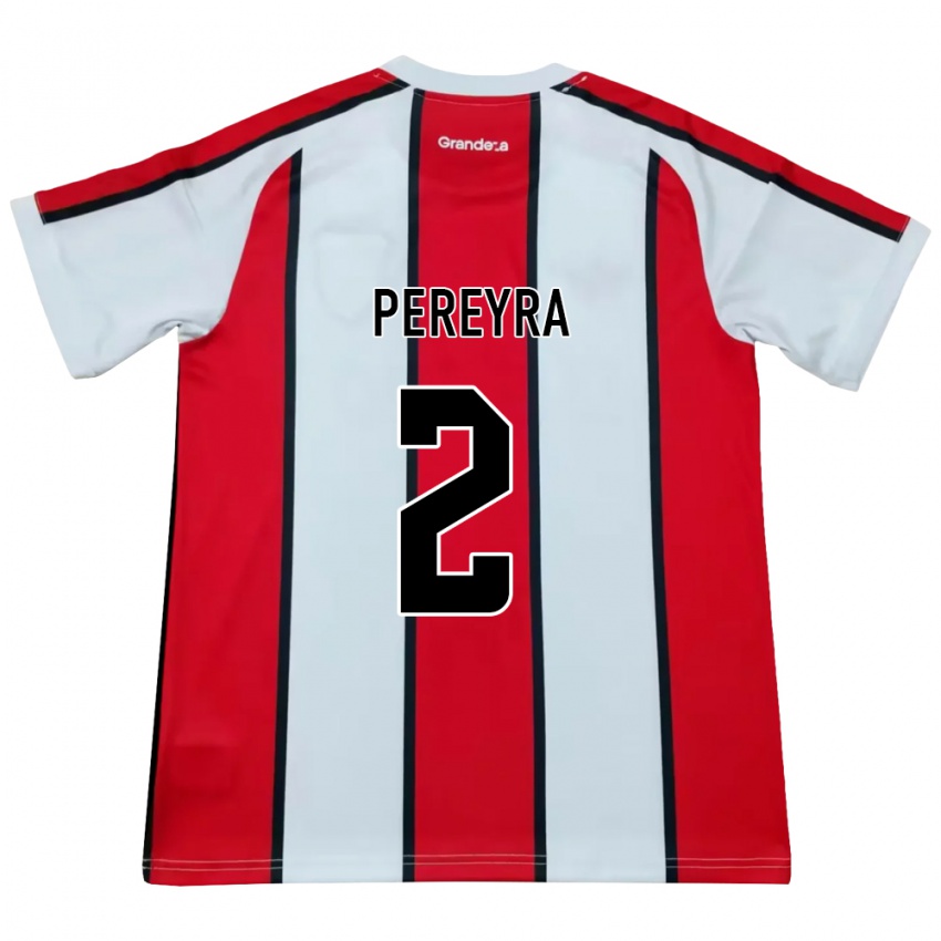 נשים Cirilo Pereyra #2 לבן אדום שחור הרחק ג'רזי 2026/27 חולצה קצרה