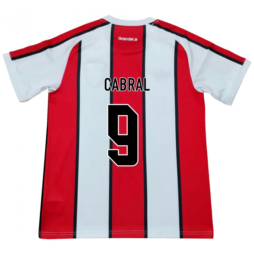 נשים Bruno Cabral #9 לבן אדום שחור הרחק ג'רזי 2026/27 חולצה קצרה