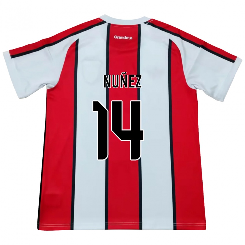 נשים Elias Nuñez #14 לבן אדום שחור הרחק ג'רזי 2026/27 חולצה קצרה