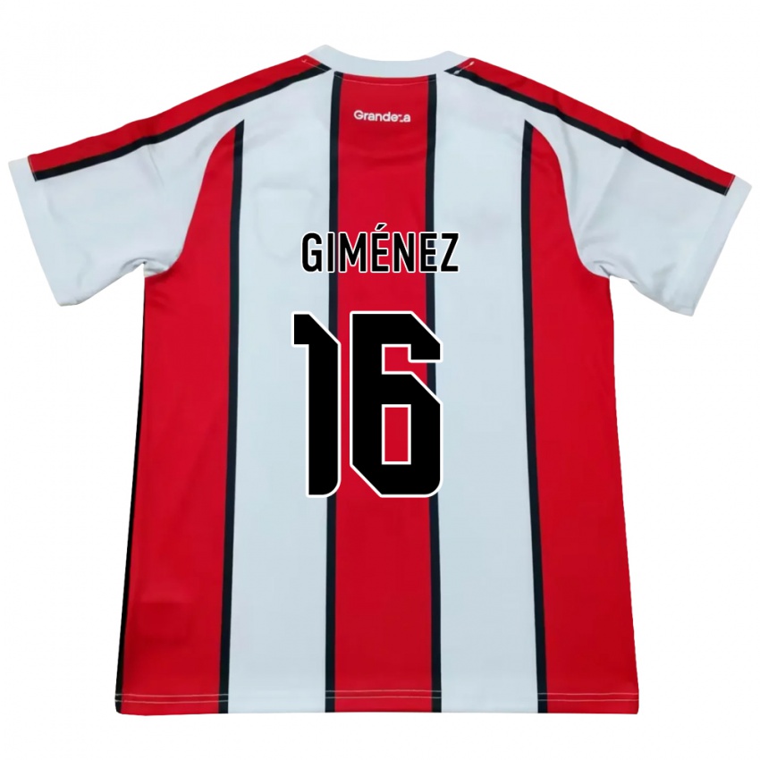 נשים Bautista Giménez #16 לבן אדום שחור הרחק ג'רזי 2026/27 חולצה קצרה