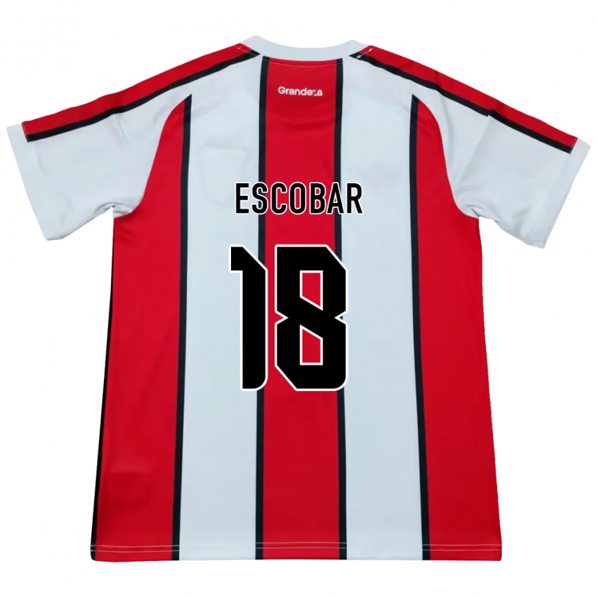 נשים Galo Escobar #18 לבן אדום שחור הרחק ג'רזי 2026/27 חולצה קצרה
