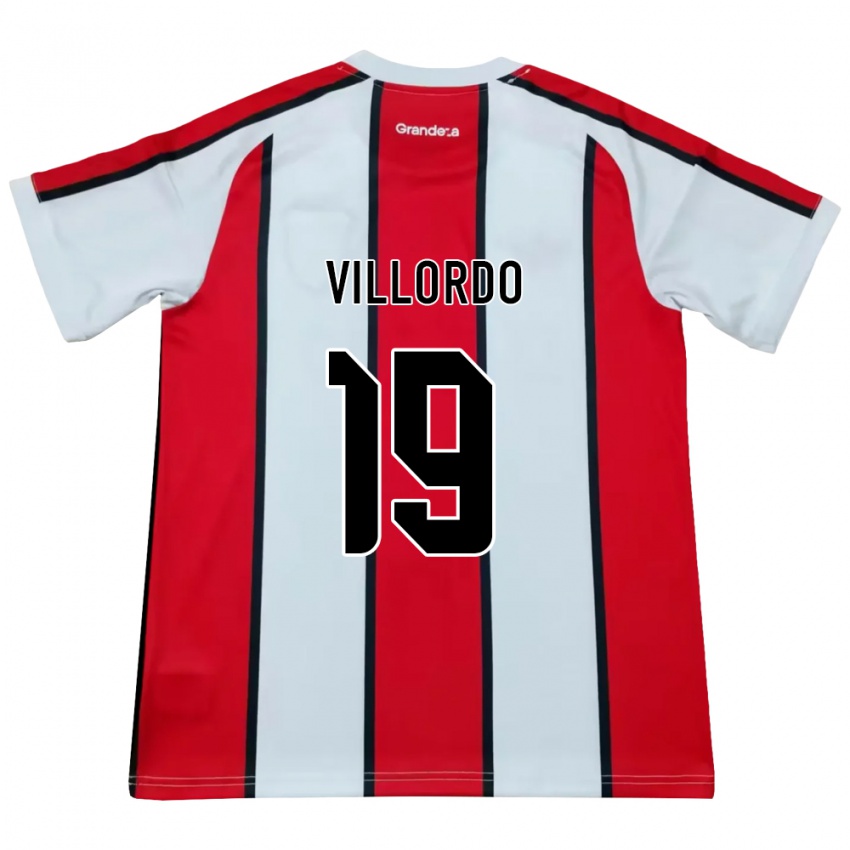 נשים Juan Villordo #19 לבן אדום שחור הרחק ג'רזי 2026/27 חולצה קצרה
