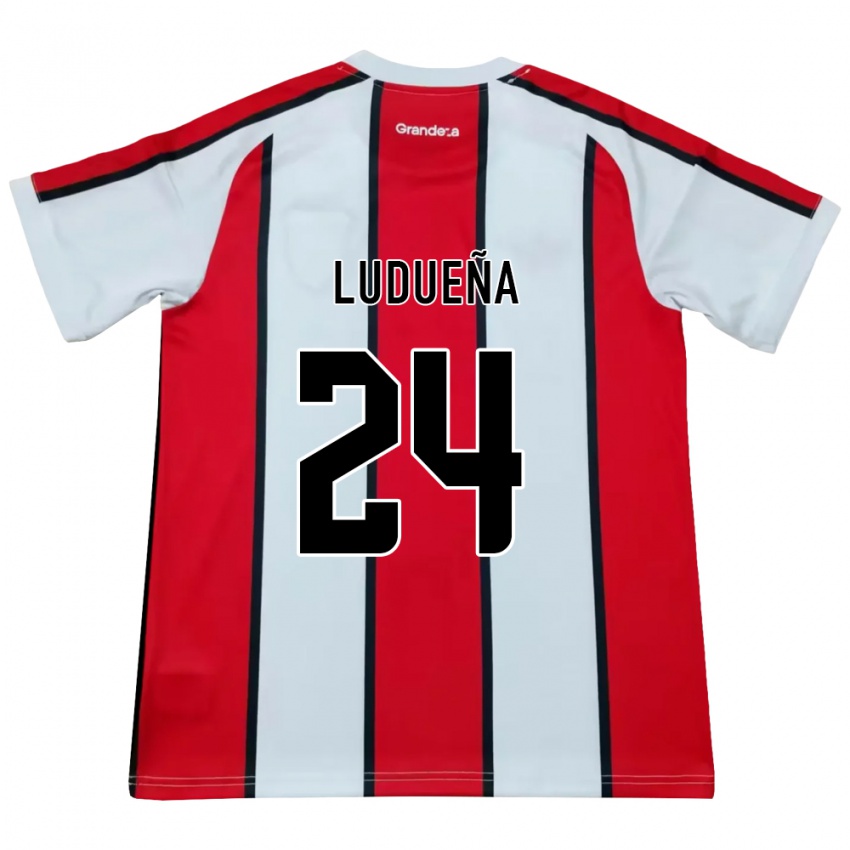 נשים Belén Ludueña #24 לבן אדום שחור הרחק ג'רזי 2026/27 חולצה קצרה
