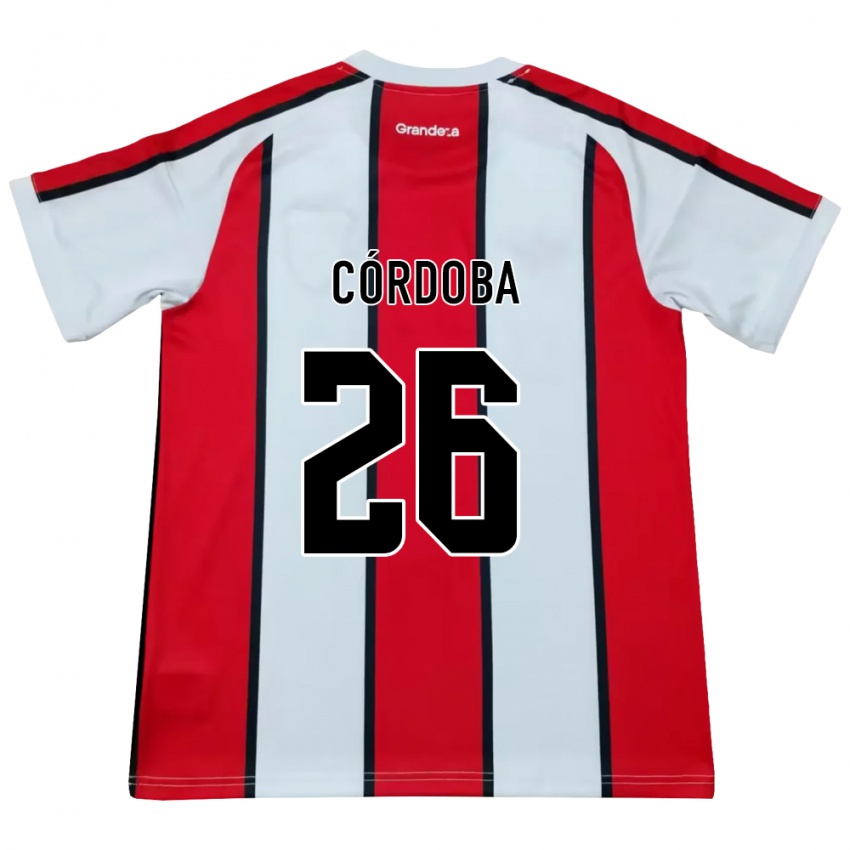נשים Sol Córdoba #26 לבן אדום שחור הרחק ג'רזי 2026/27 חולצה קצרה