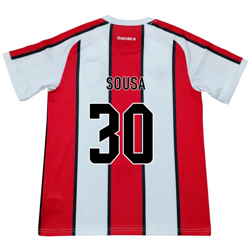 נשים Ludmila Sousa #30 לבן אדום שחור הרחק ג'רזי 2026/27 חולצה קצרה
