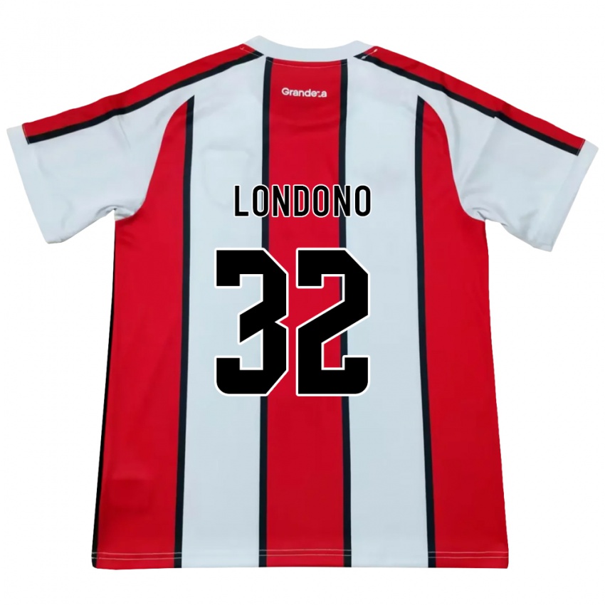 נשים Flabian Londono #32 לבן אדום שחור הרחק ג'רזי 2026/27 חולצה קצרה