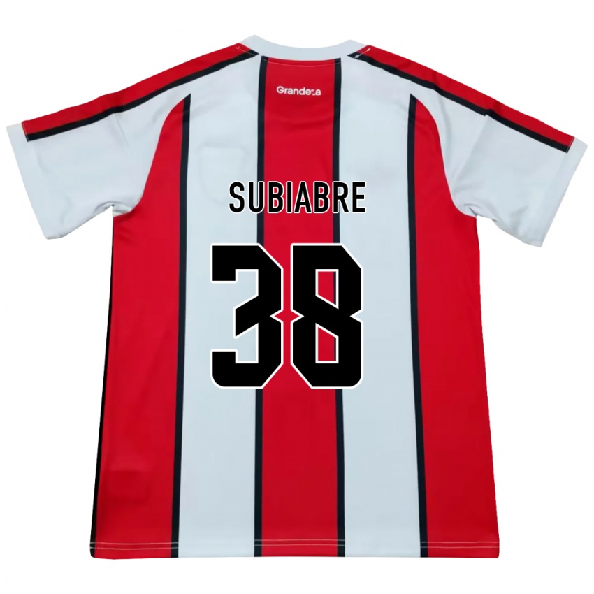 נשים Ian Subiabre #38 לבן אדום שחור הרחק ג'רזי 2026/27 חולצה קצרה