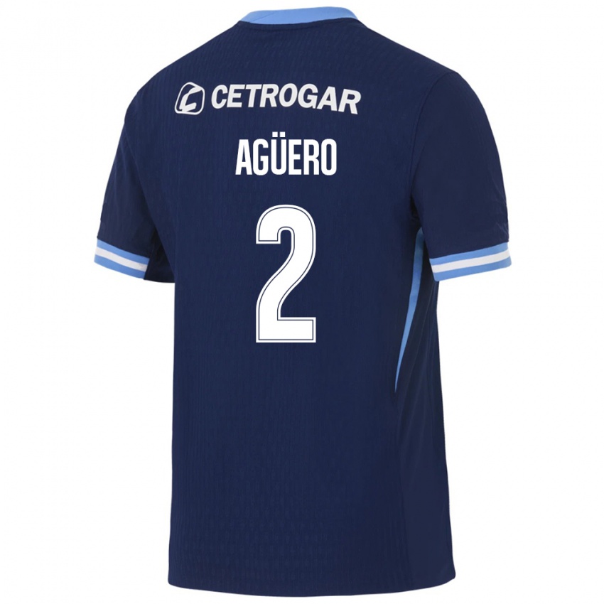 נשים Luciano Agüero #2 כחול מלכותי כחול בהיר לבן הרחק ג'רזי 2026/27 חולצה קצרה