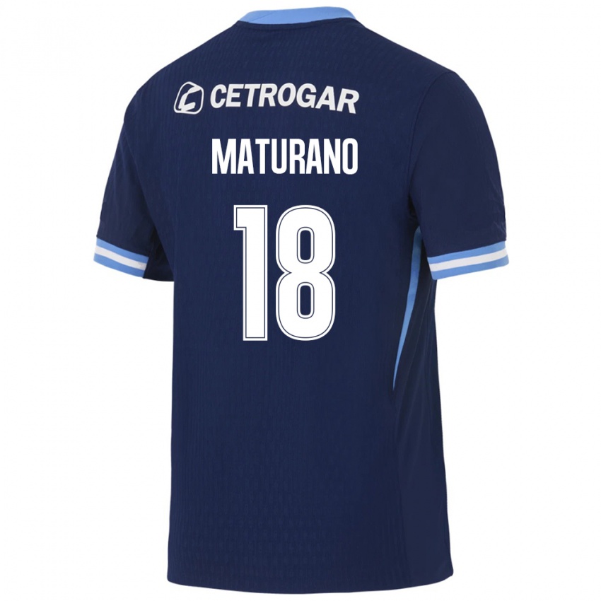 נשים Agustina Maturano #18 כחול מלכותי כחול בהיר לבן הרחק ג'רזי 2026/27 חולצה קצרה