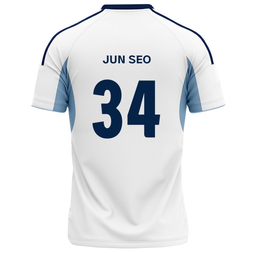 נשים Jun-Seo Kim #34 כחול מלכותי לבן הרחק ג'רזי 2026/27 חולצה קצרה