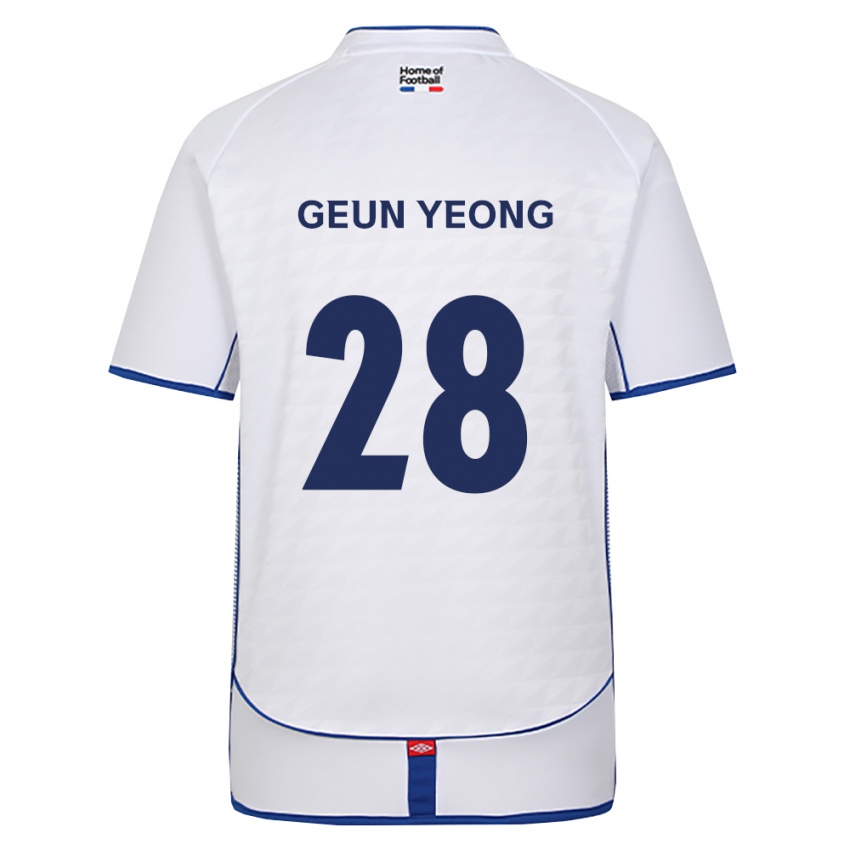 נשים Geun-Yeong Yoon #28 שחור לבן אדום הרחק ג'רזי 2026/27 חולצה קצרה